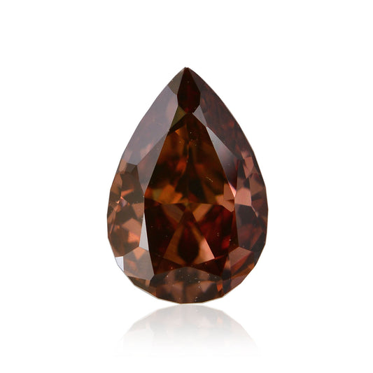 0,46 Karat Fancy Deep Brown Pink Birnenförmiger Diamant SI1 GIA