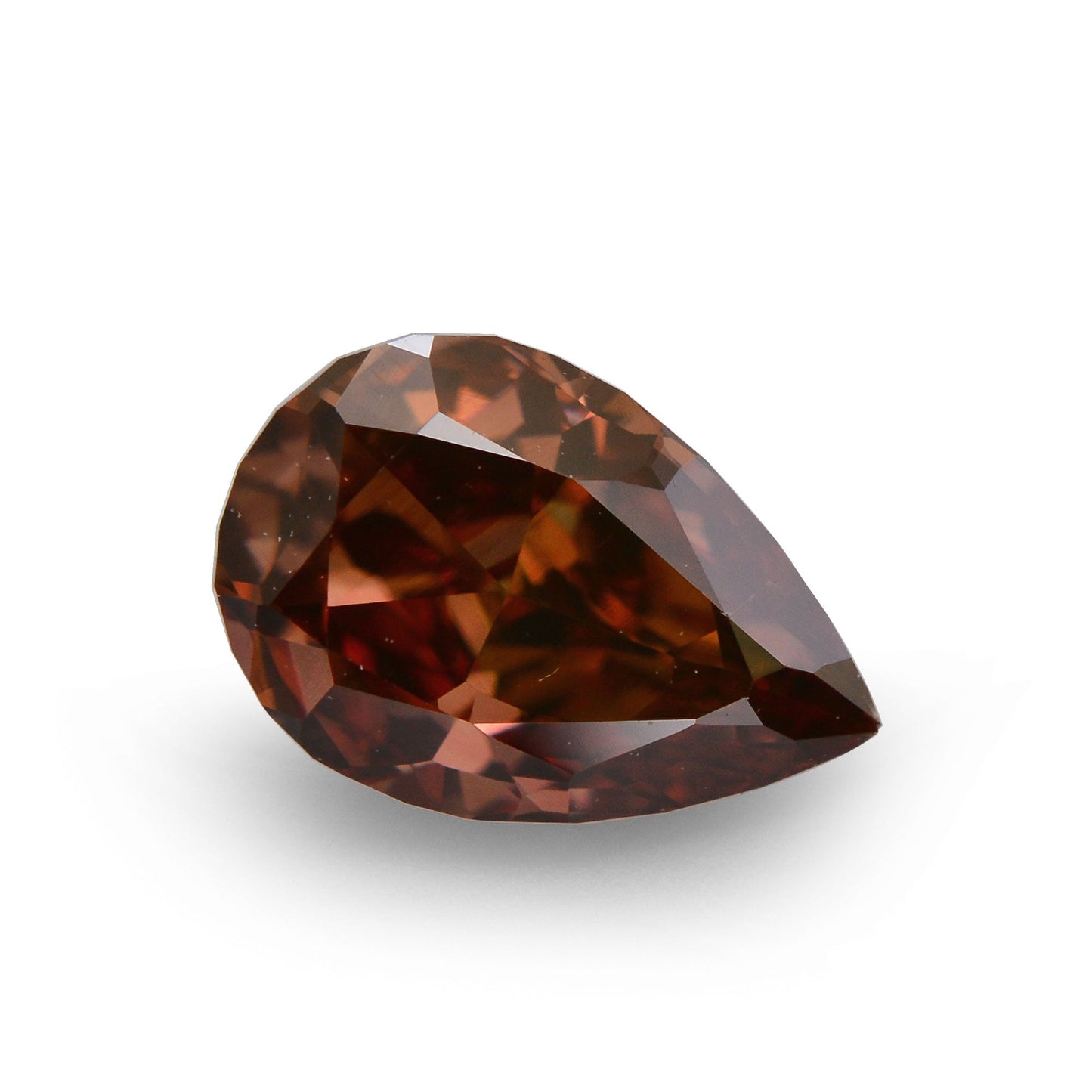 0,46 Karat Fancy Deep Brown Pink Birnenförmiger Diamant SI1 GIA