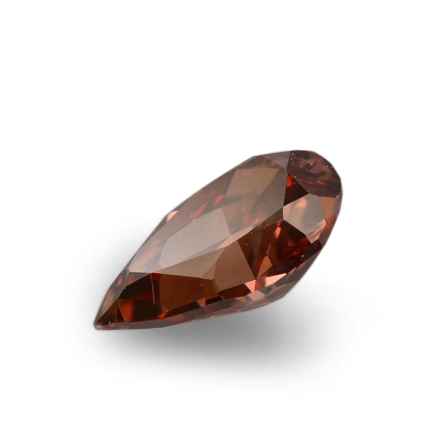 0,46 Karat Fancy Deep Brown Pink Birnenförmiger Diamant SI1 GIA