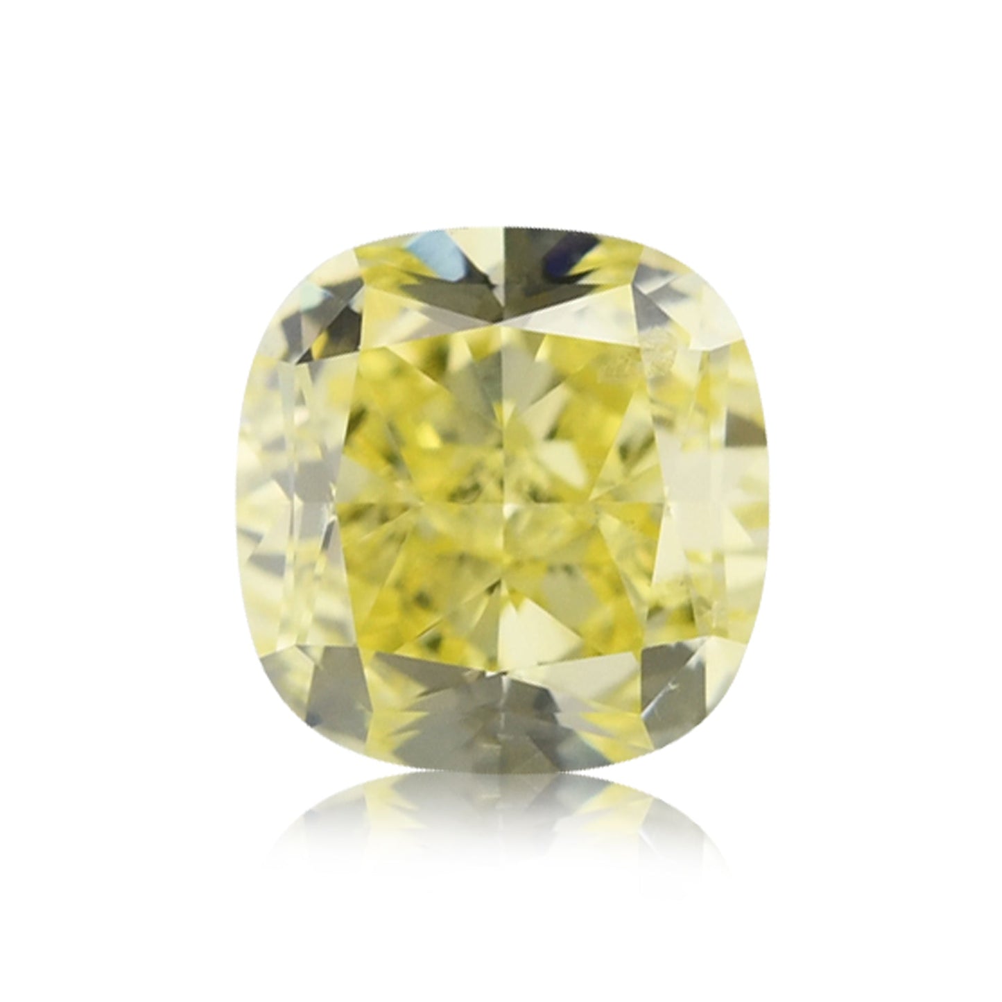 0,62 Karat Fancy Intense Yellow Cushion Diamond SI1 GIA