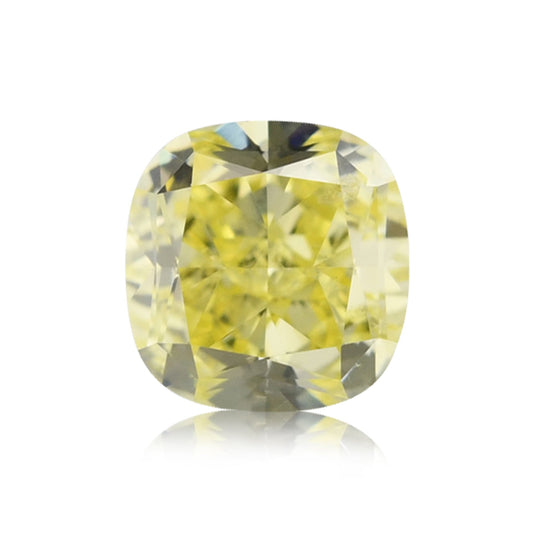0.62 Carat Fancy Intense Yellow Cushion Diamond SI1 GIA
