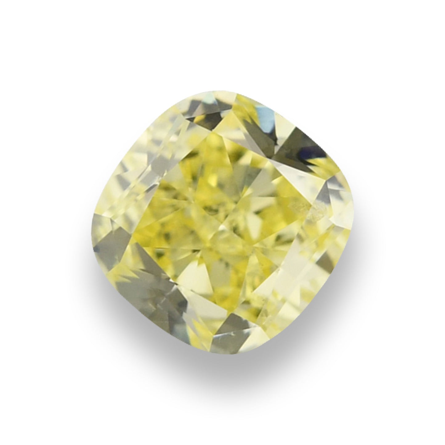 0,62 Karat Fancy Intense Yellow Cushion Diamond SI1 GIA