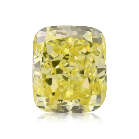 0,37 Karat Fancy Intense Yellow Cushion Diamond VVS2 GIA
