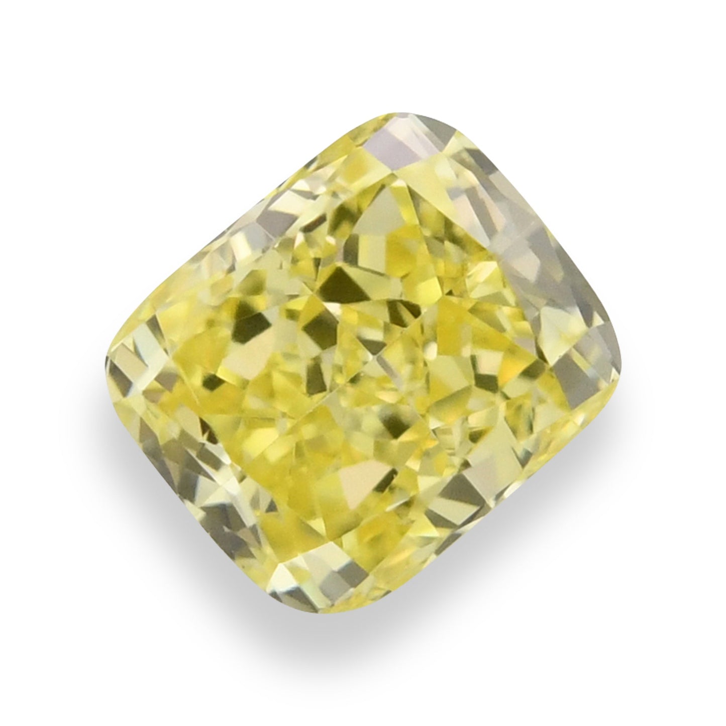 0,37 Karat Fancy Intense Yellow Cushion Diamond VVS2 GIA