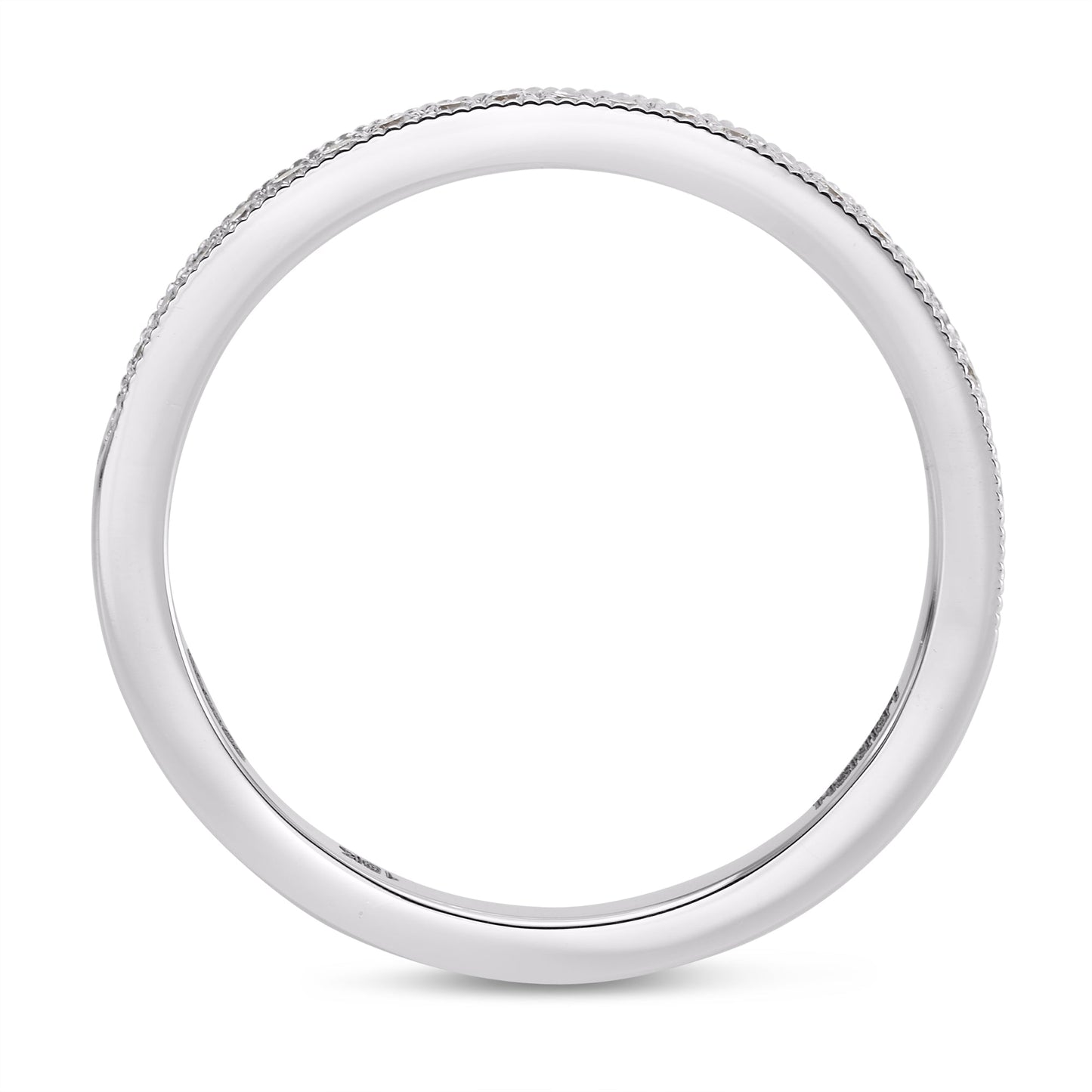 Diamant-Ehering mit Milgrain-Kante