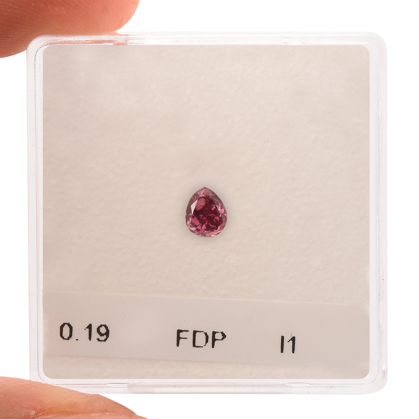 0,19 Karat Fancy Deep Pink Birnenförmiger Diamant I1 GIA