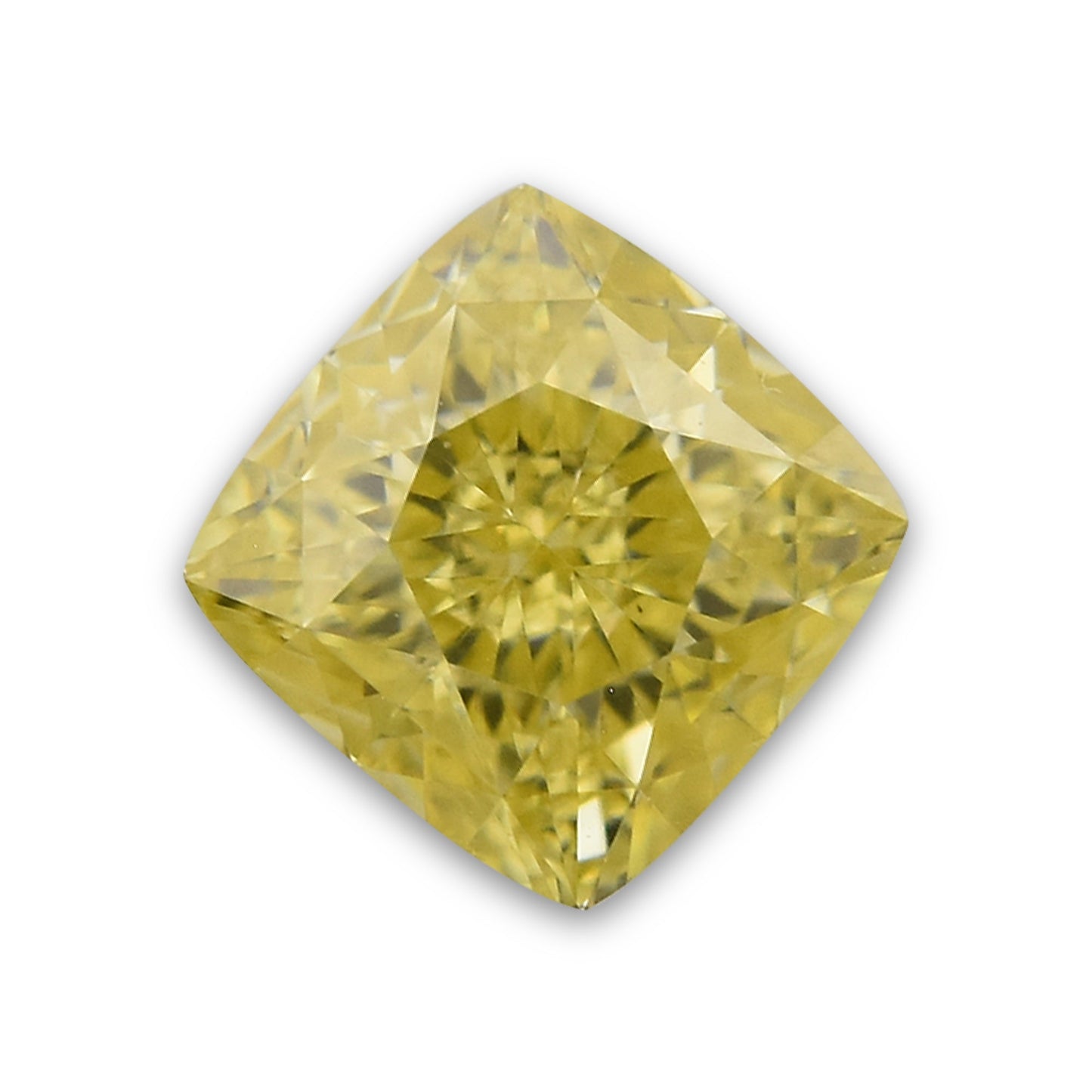 0,31 Karat Fancy Yellow Cushion Diamond VS2 GIA