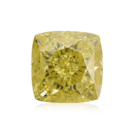0,31 Karat Fancy Yellow Cushion Diamond VS2 GIA