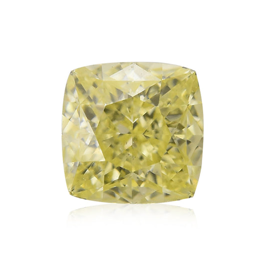0,36 Karat Fancy Yellow Cushion Diamond VS2 GIA