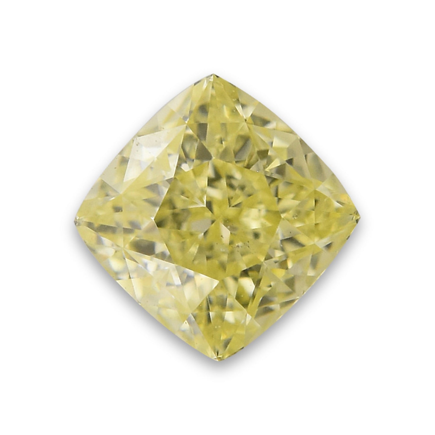 0,36 Karat Fancy Yellow Cushion Diamond VS2 GIA