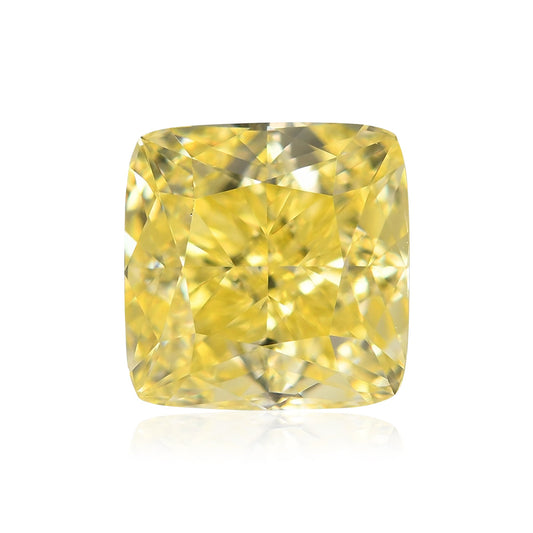1,03 Karat Fancy Intense Yellow Cushion Diamond VVS2 GIA