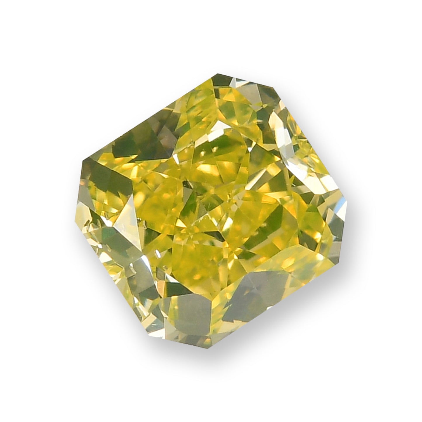 1,01 Karat Fancy Intense Green Yellow Radiant Diamant SI2 GIA