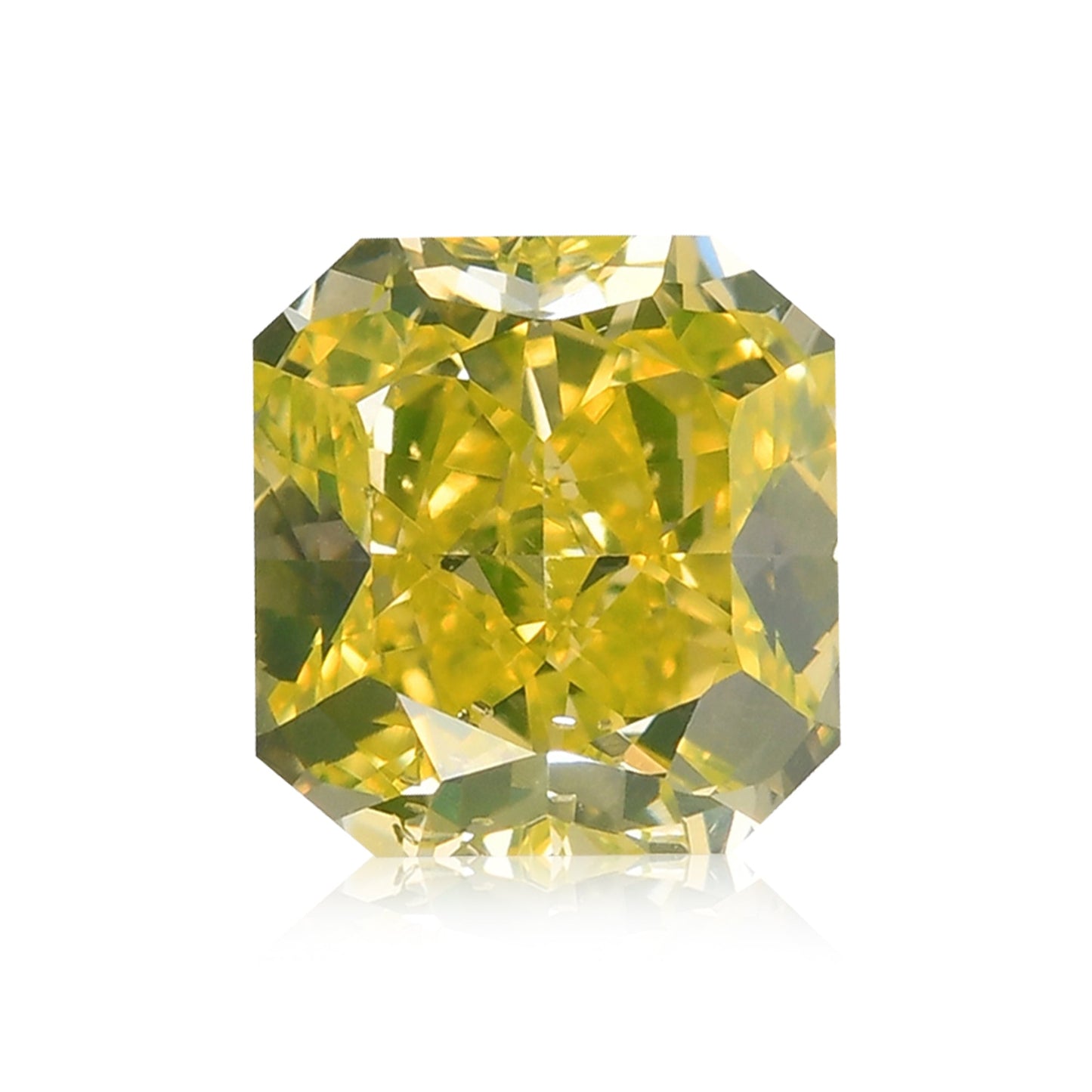 1,01 Karat Fancy Intense Green Yellow Radiant Diamant SI2 GIA