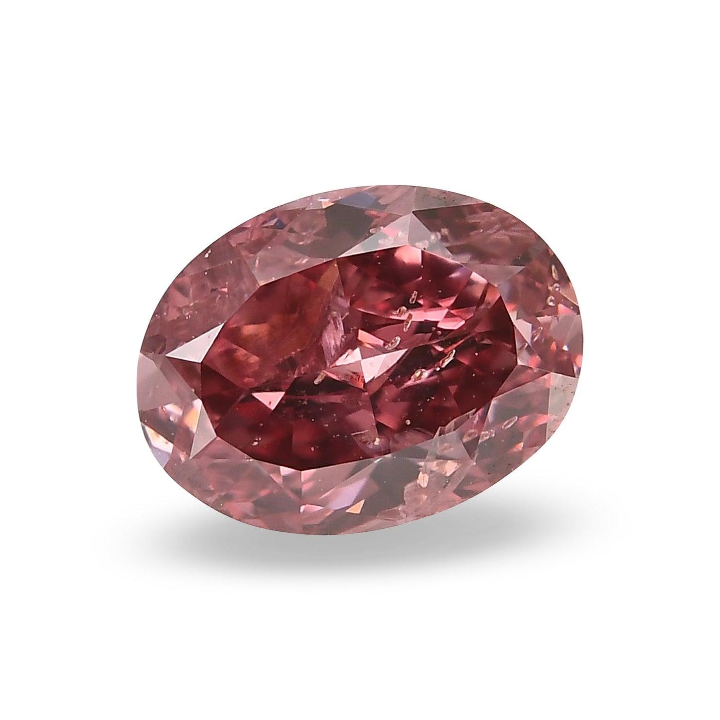 0,53 Karat Fancy Deep Pink Ovaler Diamant (I1) GIA