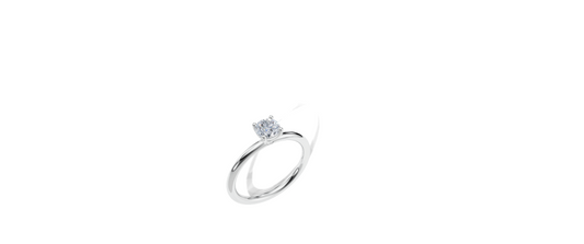750/- Gold White Gold Round Cut 0.30 Carat of  Diamond Ring