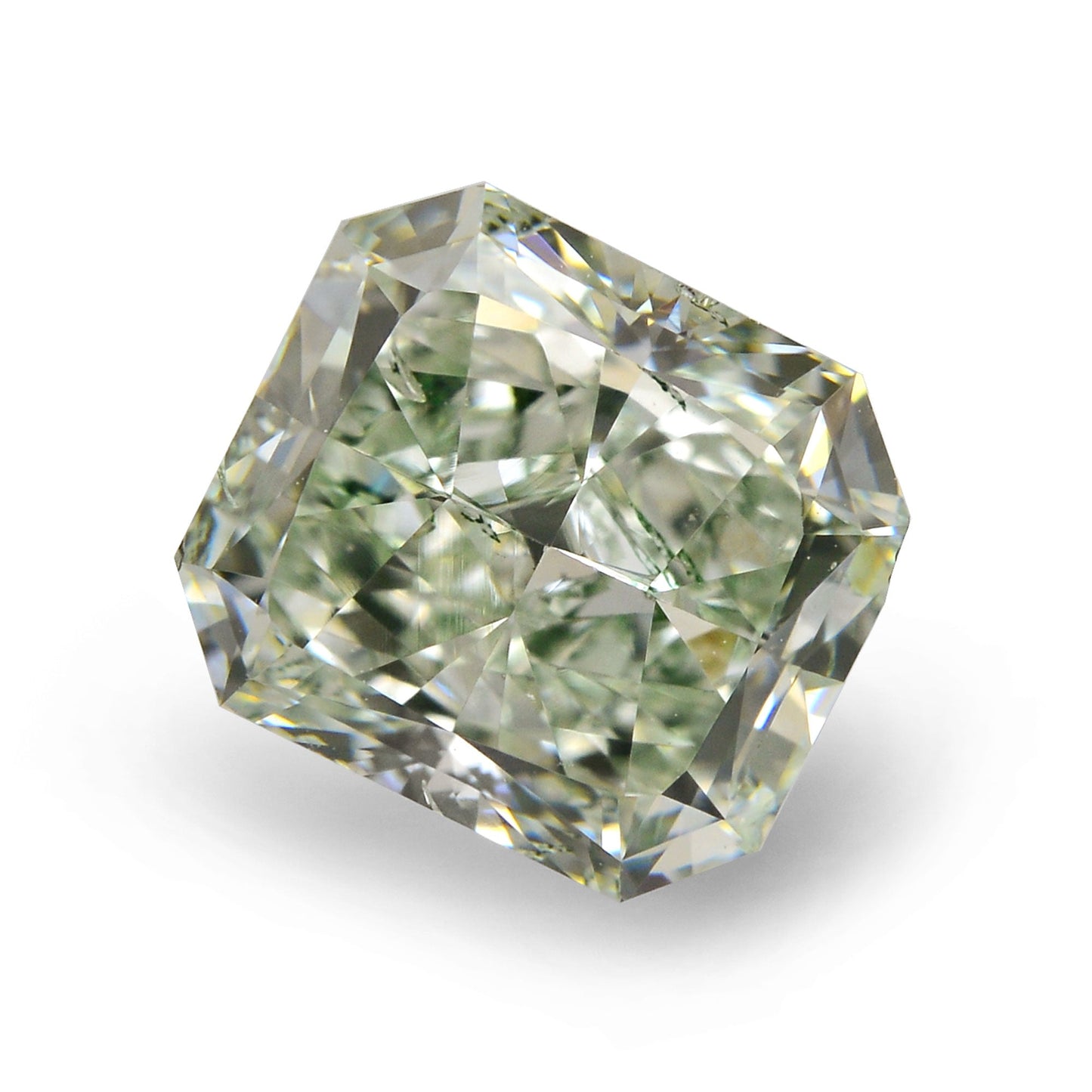 1,50 Karat Fancy Green Radiant Diamant SI1 GIA