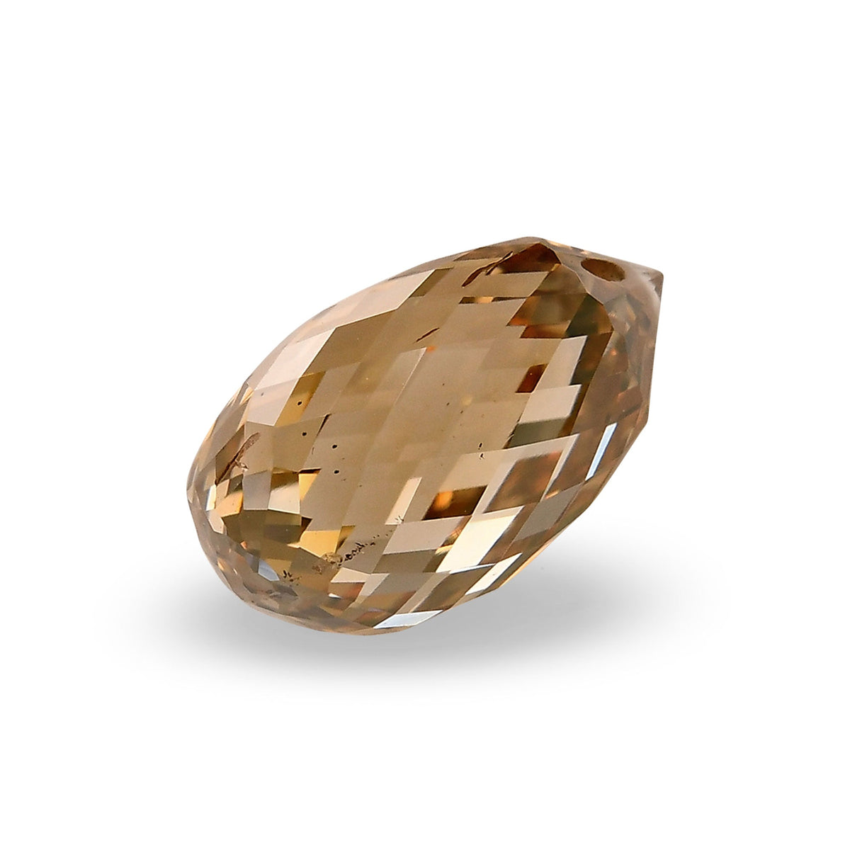 3,00 Karat Fancy Brown Yellow Briolette Diamant GIA