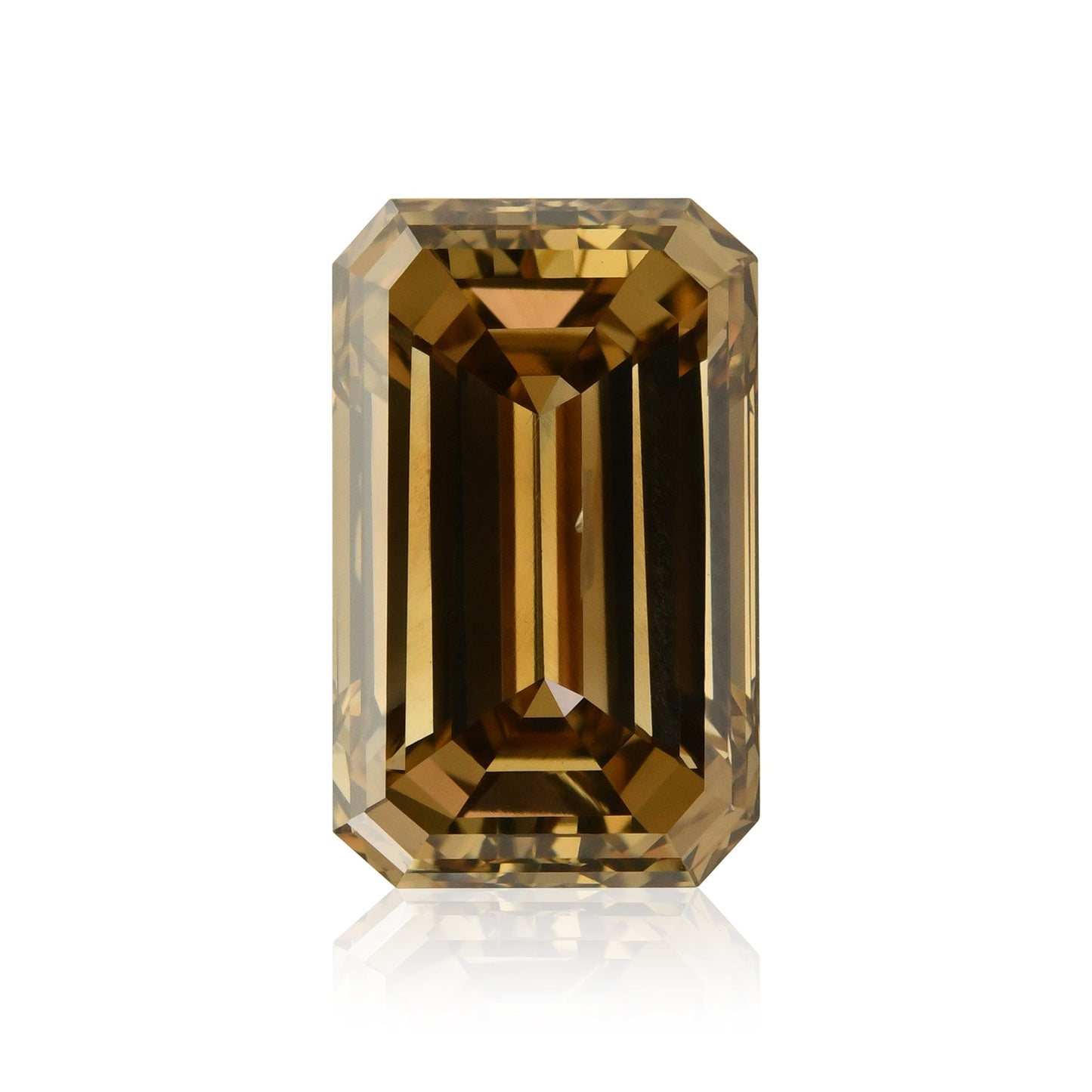 3,01 Karat Fancy Yellow Brown Emerald Diamond I1 GIA