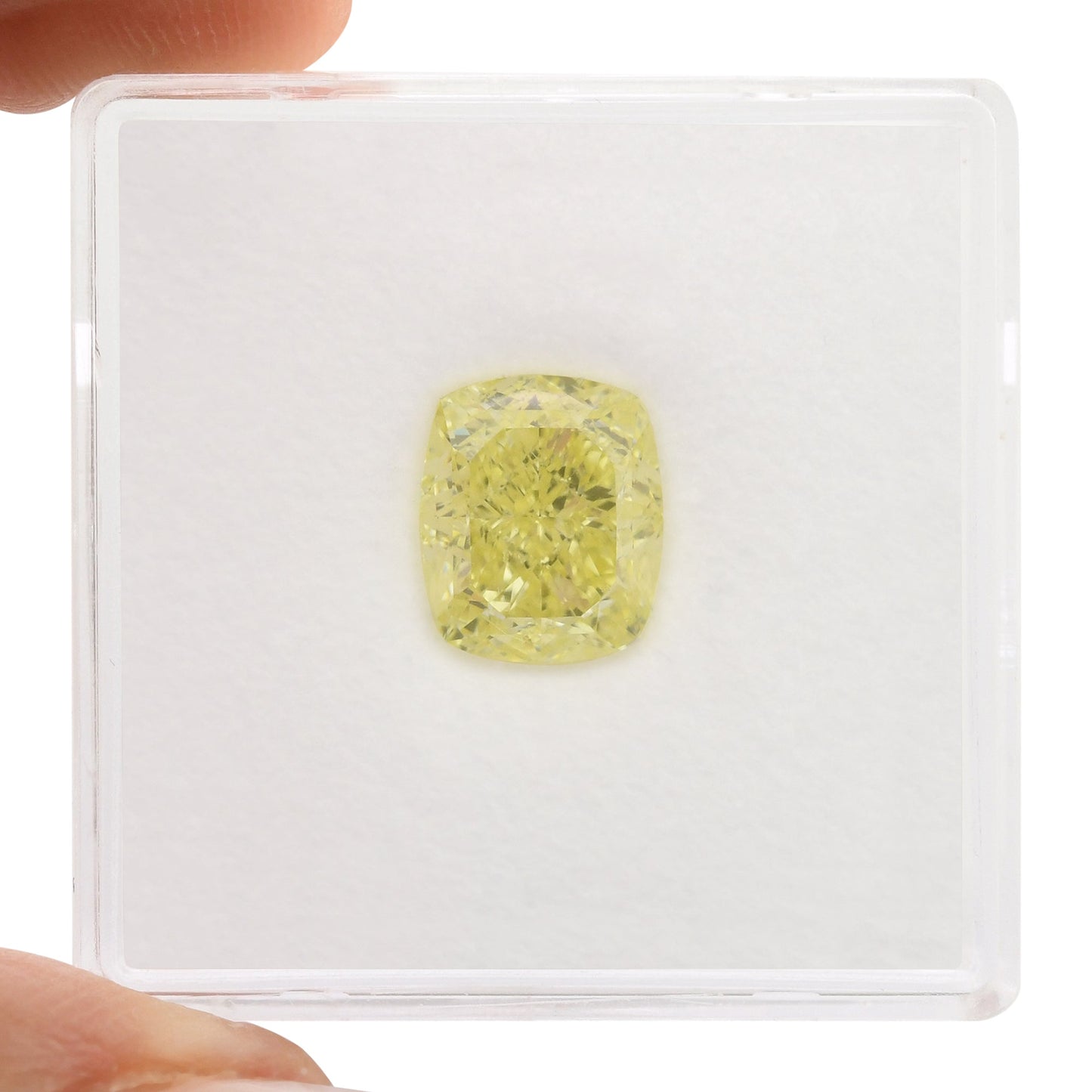 3.01 Carat Fancy Yellow Cushion Diamond VS2 GIA