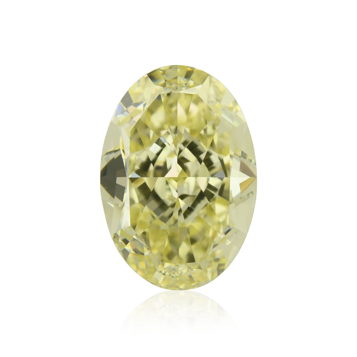3,02 Karat Fancy Light Yellow Ovaler Diamant VVS2 GIA