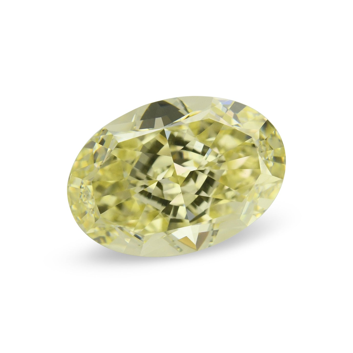 3,02 Karat Fancy Light Yellow Ovaler Diamant VVS2 GIA