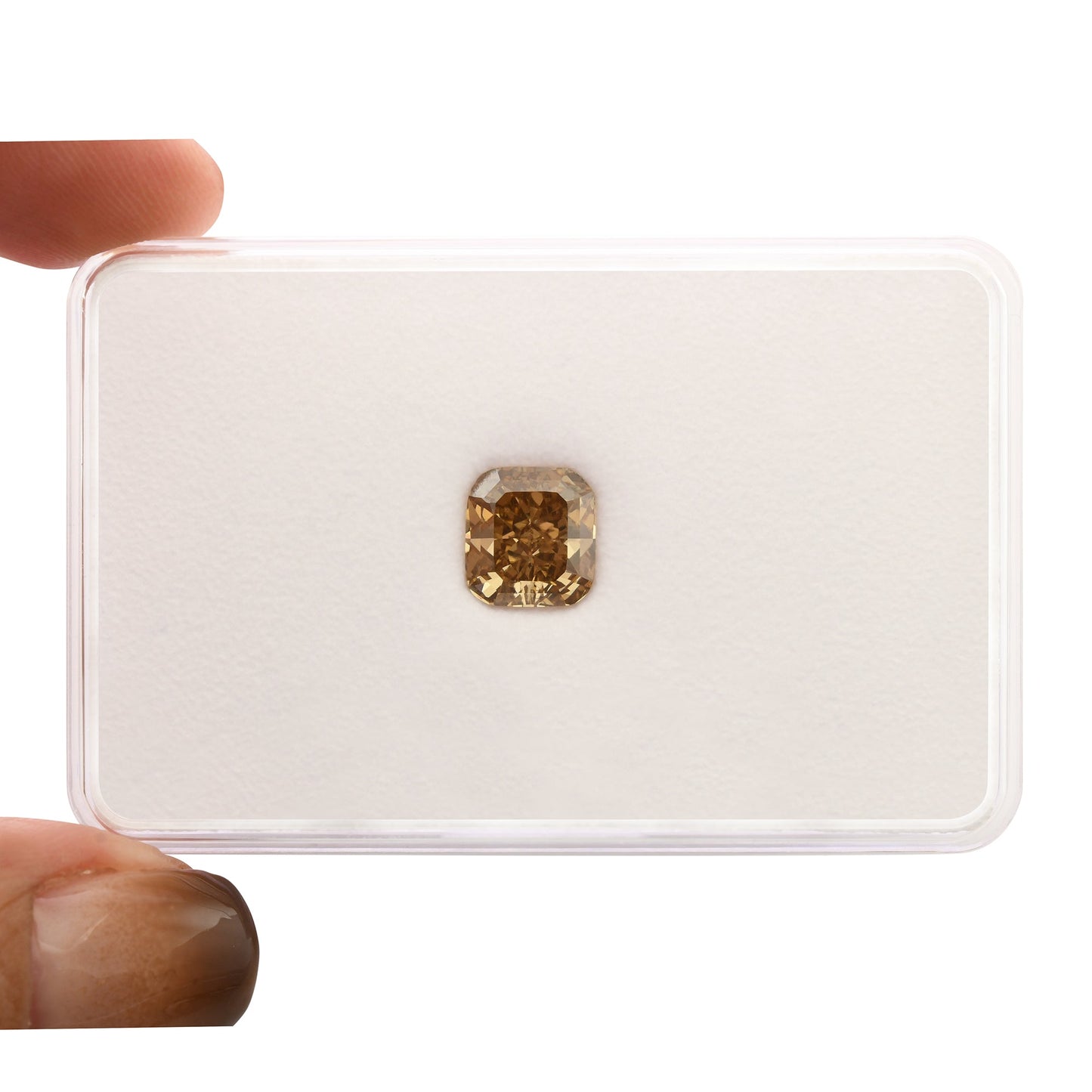 3,02 Karat Fancy Orange Brown Cushion Diamond SI1 GIA