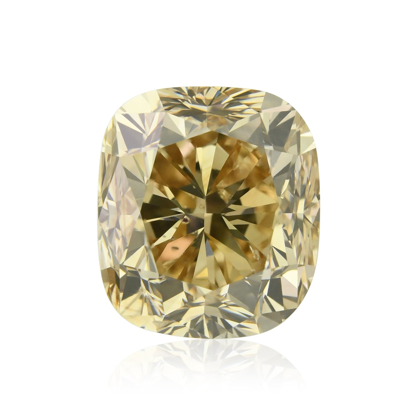 3,03 Karat Fancy Brown Yellow Cushion Diamond SI2 GIA