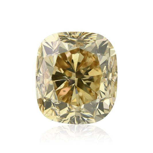 3,03 Karat Fancy Brown Yellow Cushion Diamond SI2 GIA