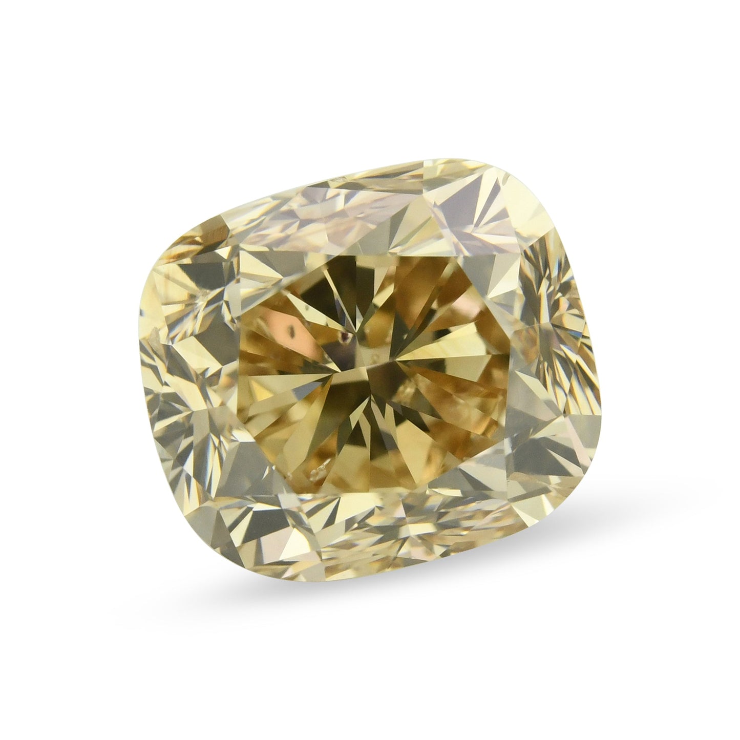 3,03 Karat Fancy Brown Yellow Cushion Diamond SI2 GIA