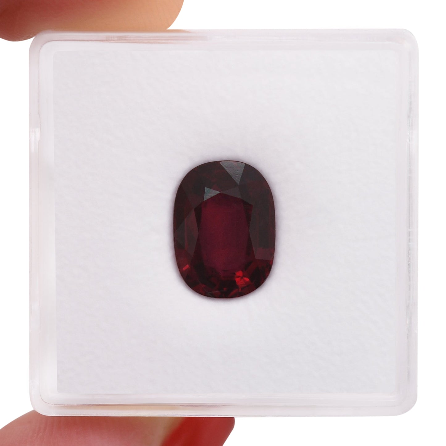3,03 Karat roter MOSAMBIK-Kissenrubin AGL