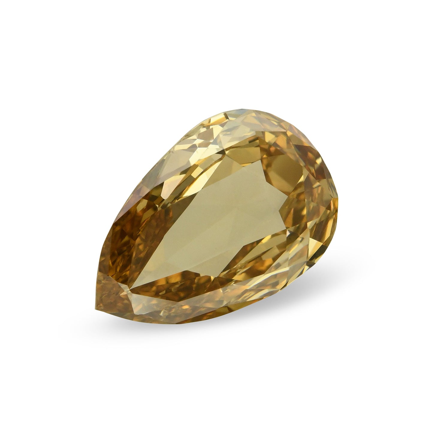 3,04 Karat Fancy Deep Brown Yellow Pear Diamond SI1 GIA
