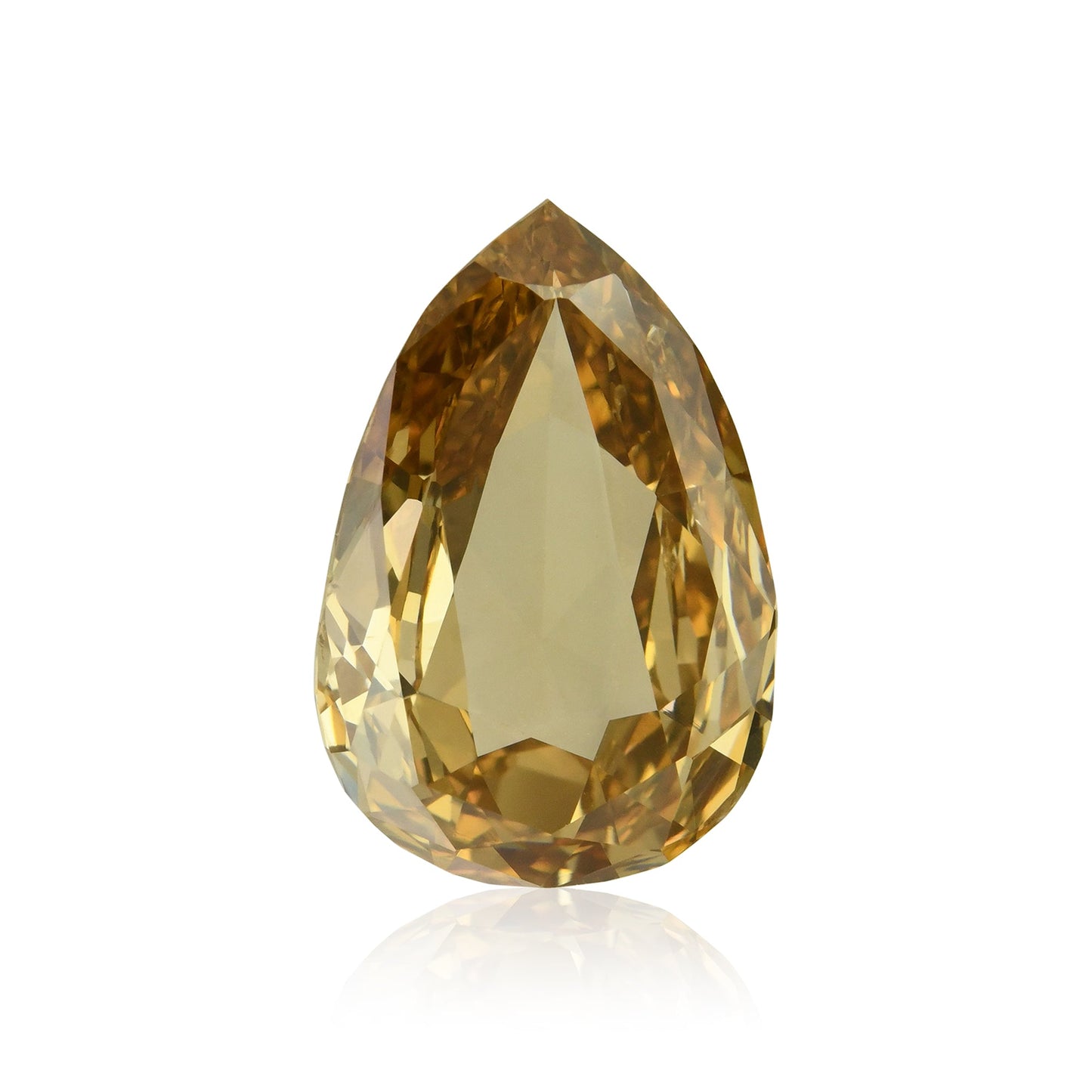 3,04 Karat Fancy Deep Brown Yellow Pear Diamond SI1 GIA