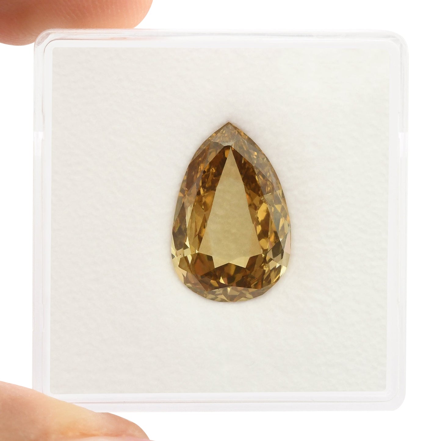3,04 Karat Fancy Deep Brown Yellow Pear Diamond SI1 GIA