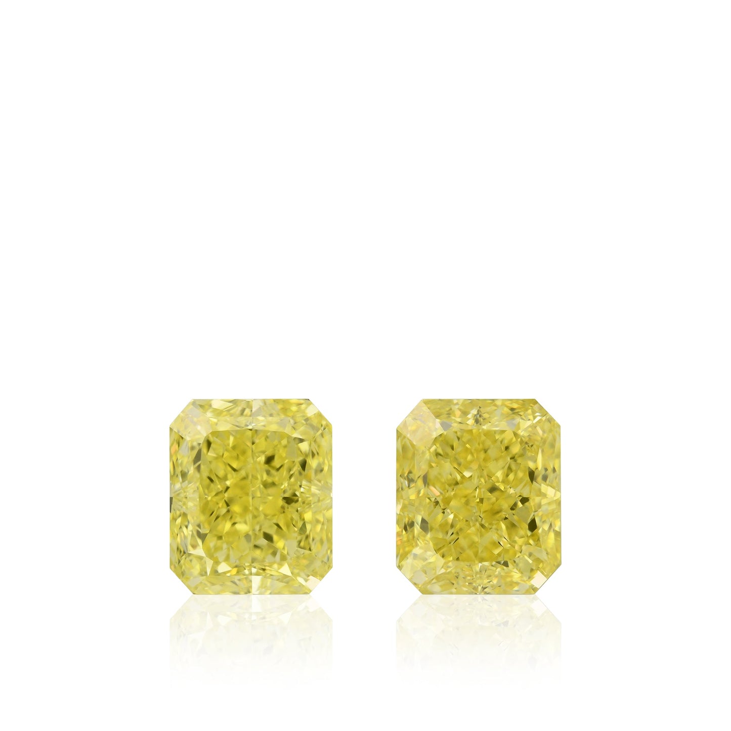 3.04 Carat Fancy Intense Yellow Radiant Diamonds VS1 GIA