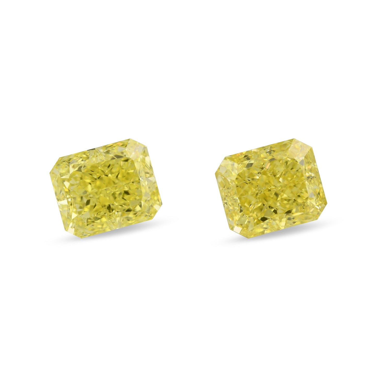 3.04 Carat Fancy Intense Yellow Radiant Diamonds VS1 GIA