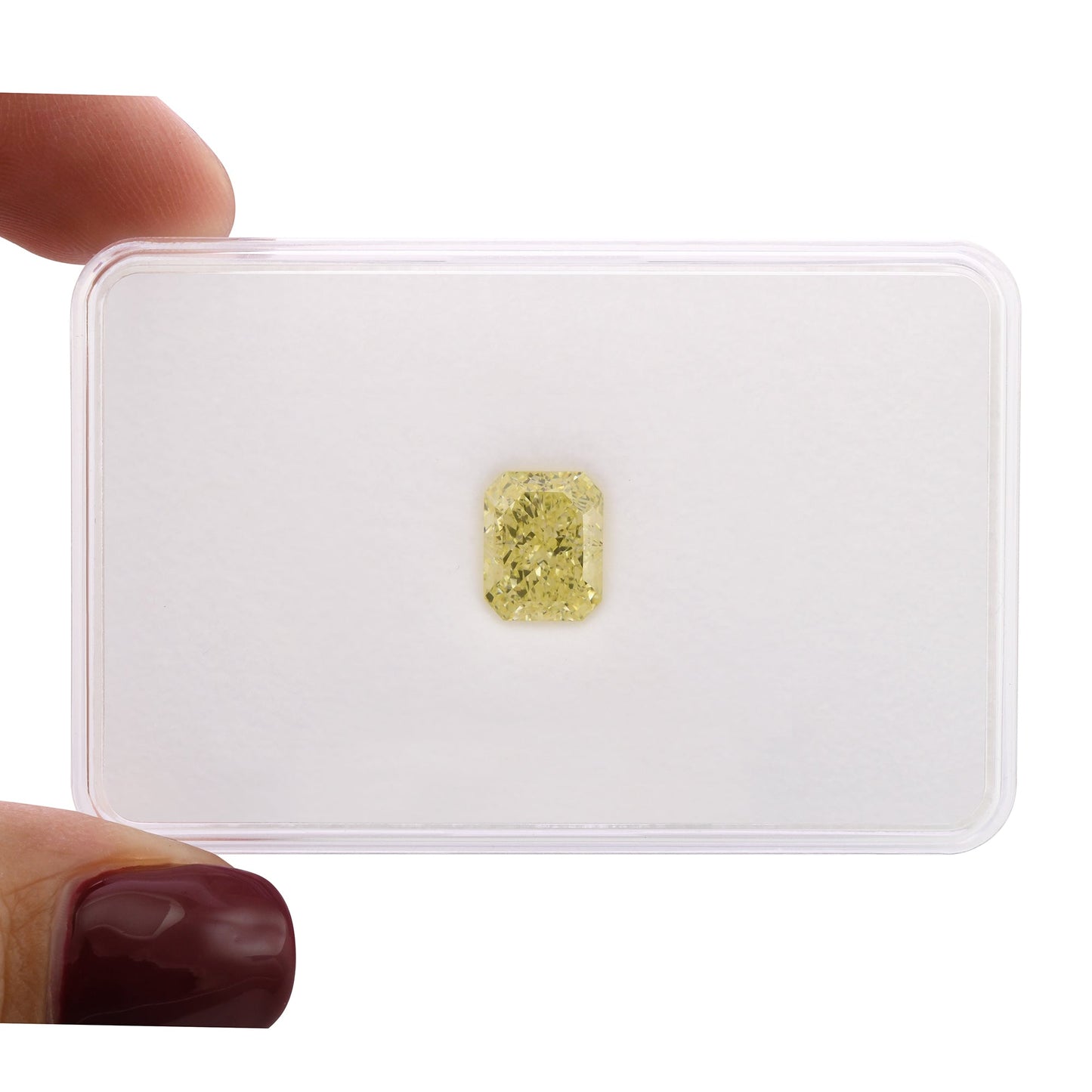 3.07 Carat Fancy Light Yellow Radiant Diamond IF GIA