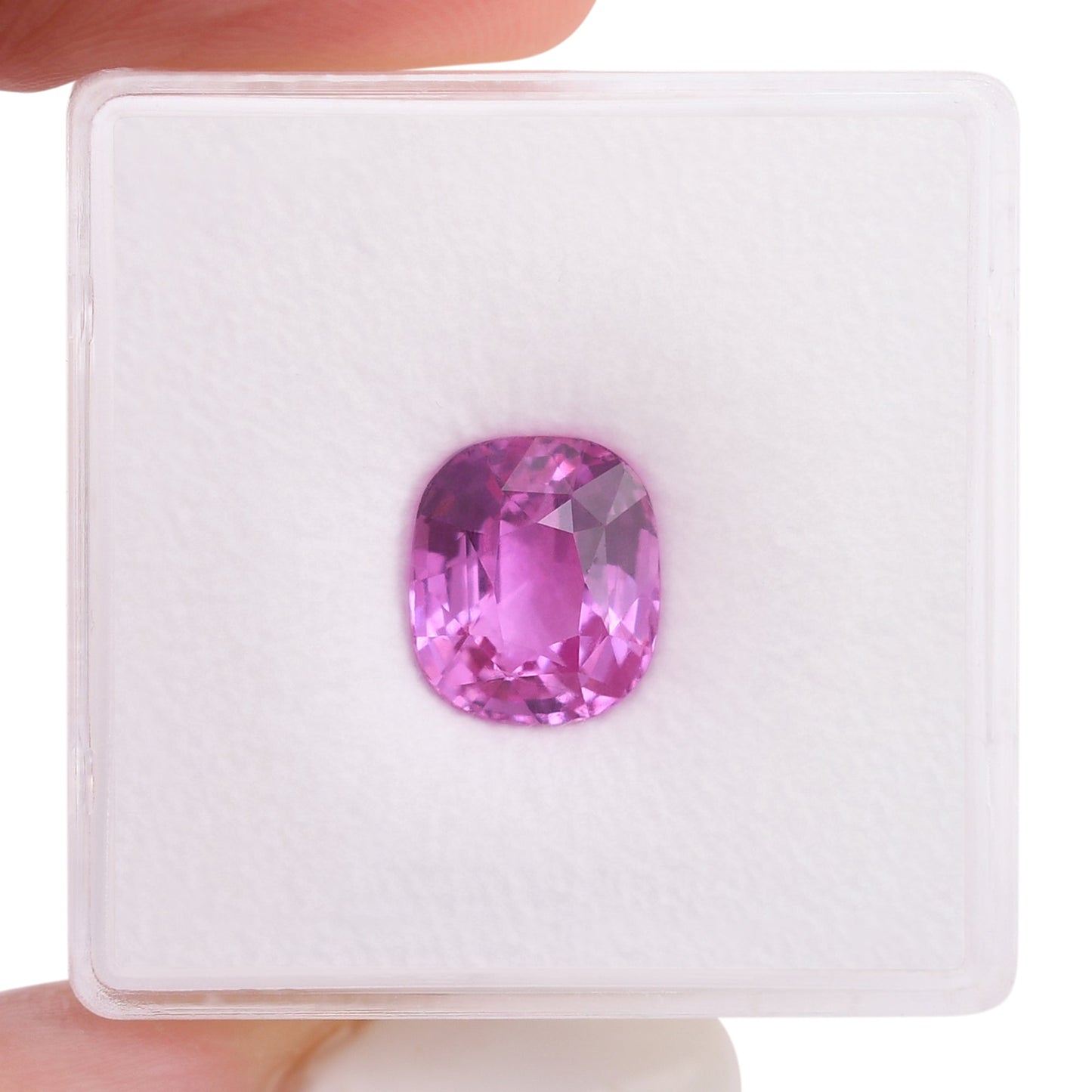 3,07 Karat rosafarbener MADAGASCAR Kissen-Saphir GIA