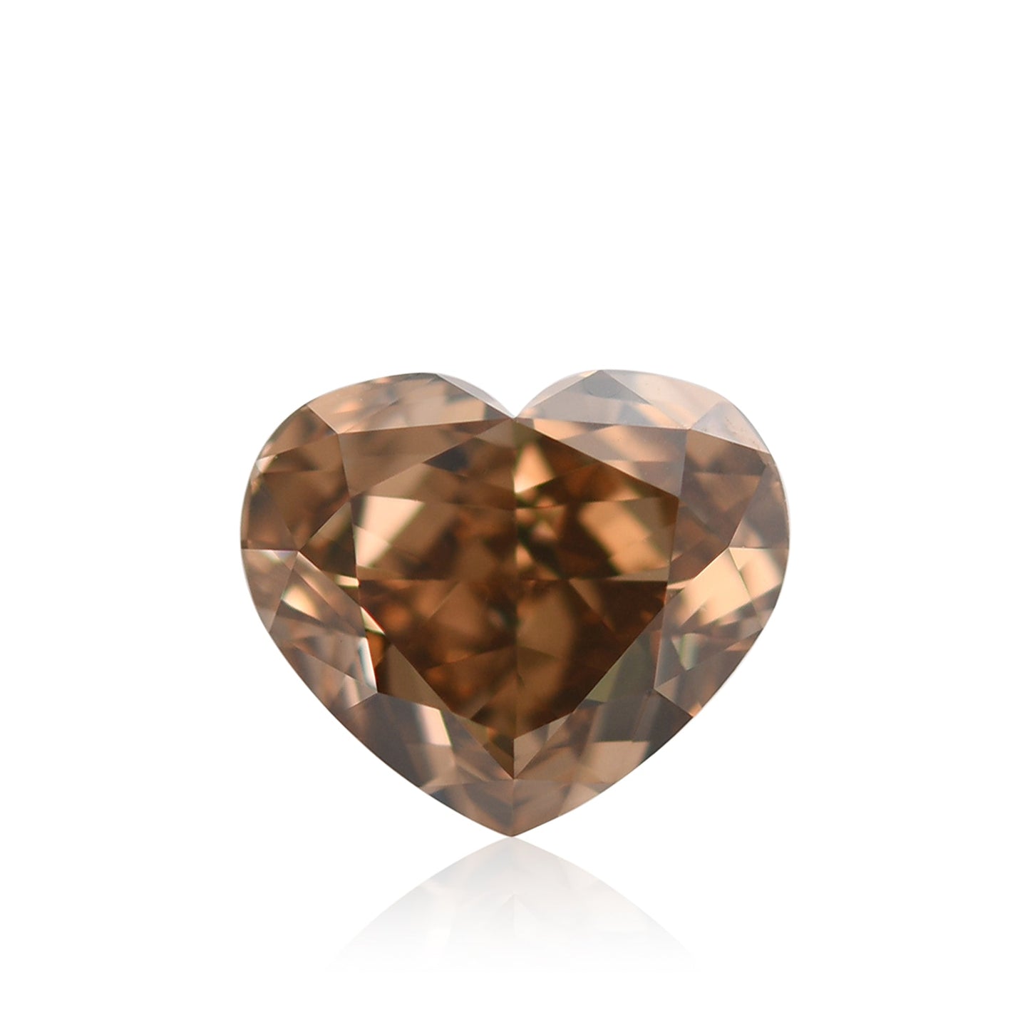 3,13 Karat Fancy Dark Orange Brown Heart Diamond SI1 GIA
