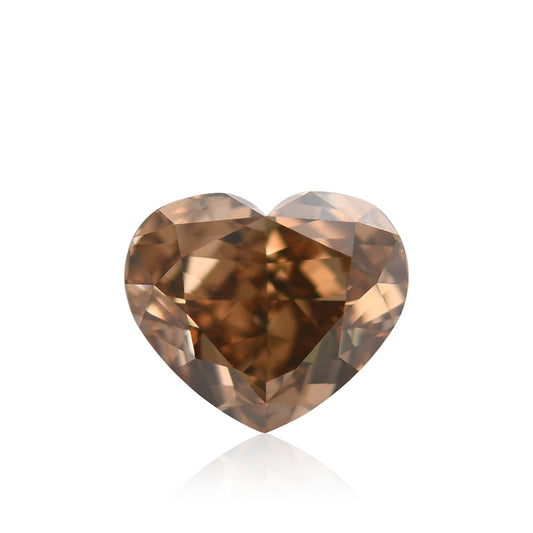 3,13 Karat Fancy Dark Orange Brown Heart Diamond SI1 GIA