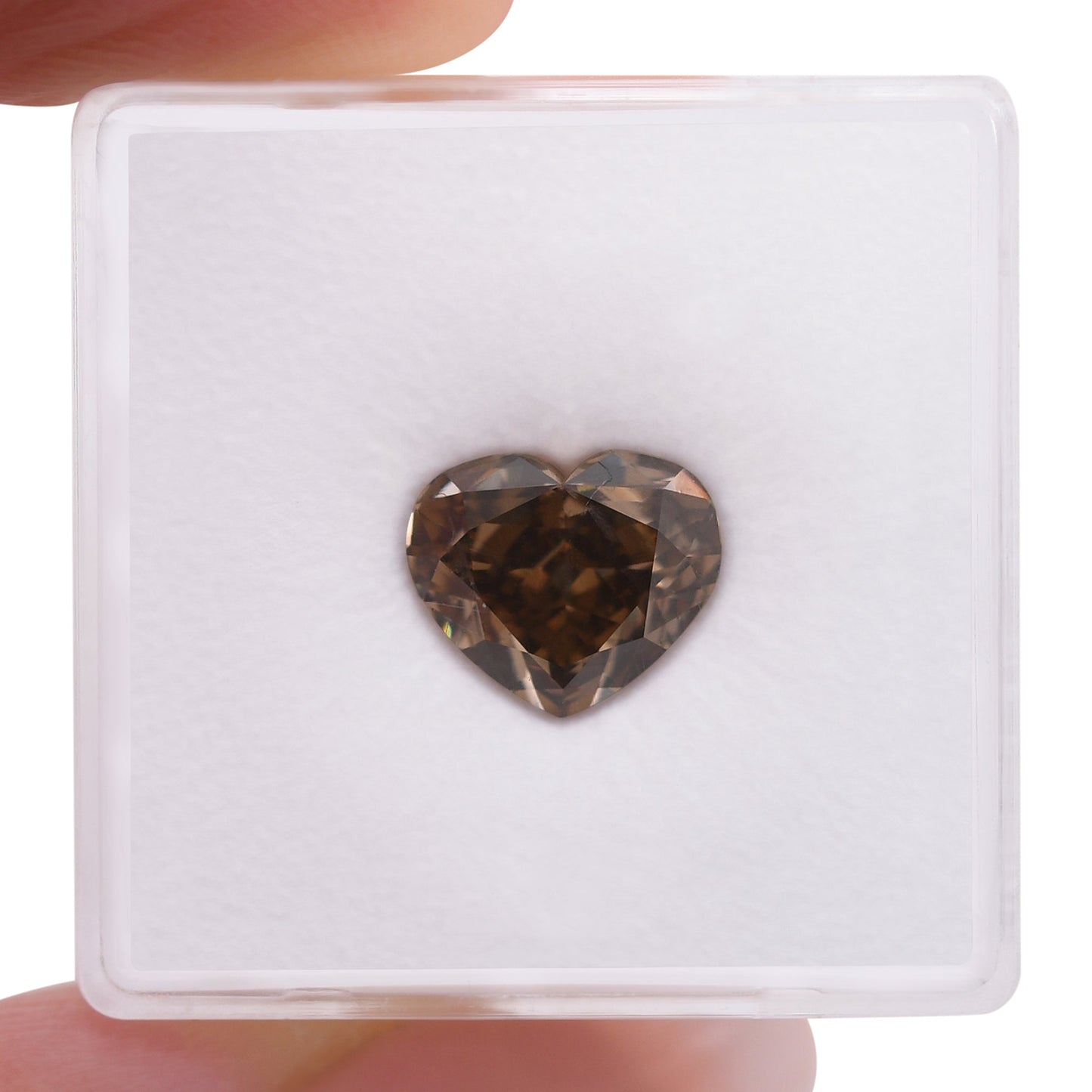 3,13 Karat Fancy Dark Orange Brown Heart Diamond SI1 GIA