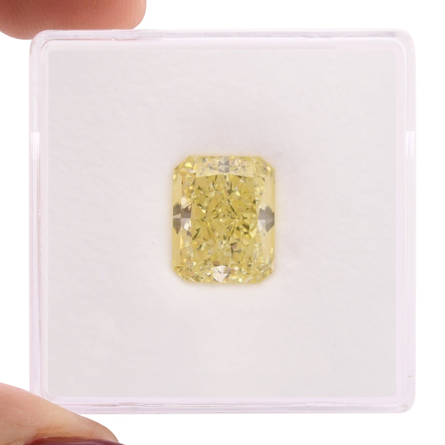 3.17 Carat Fancy Yellow Radiant Diamond VVS1 GIA