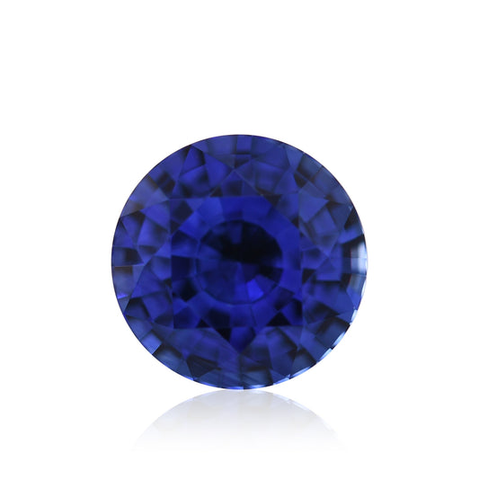 3,36 Karat blauer runder Saphir aus Sri Lanka (CD)