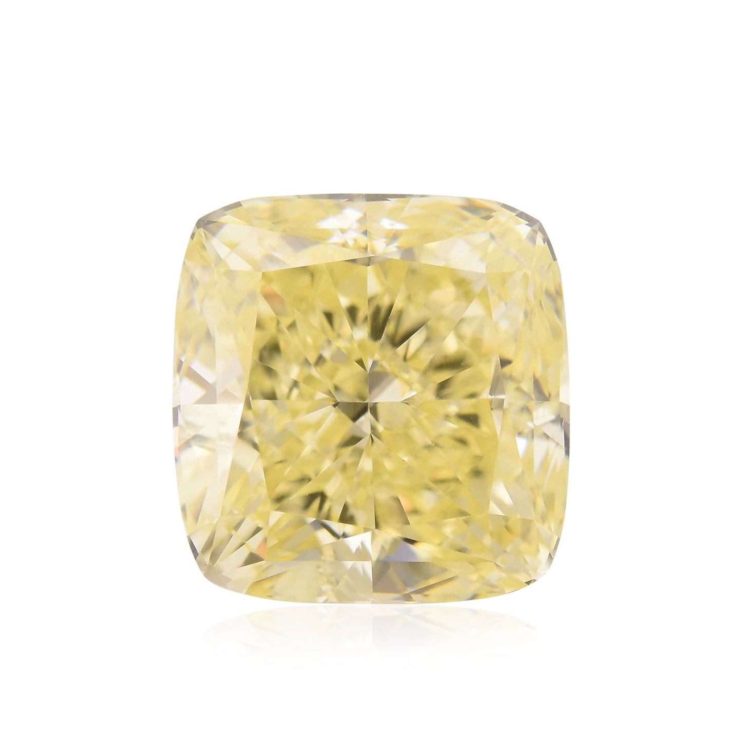 3,50 Karat Fancy Light Yellow Cushion Diamond VS1 GIA