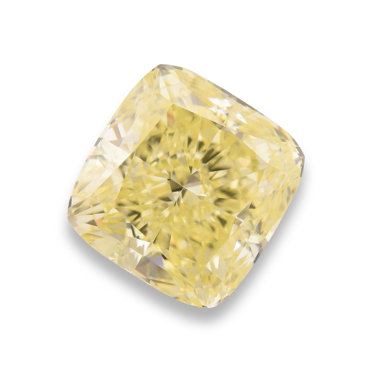 3,50 Karat Fancy Light Yellow Cushion Diamond VS1 GIA