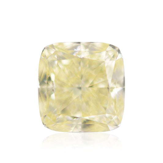 3,50 Karat Fancy Light Yellow Cushion Diamond VS1 GIA