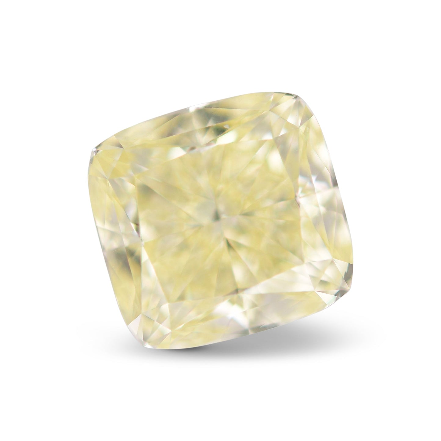 3,50 Karat Fancy Light Yellow Cushion Diamond VS1 GIA