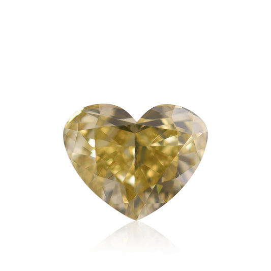 3,61 Karat Fancy Deep Brownish Yellow Heart Diamant VS2 GIA