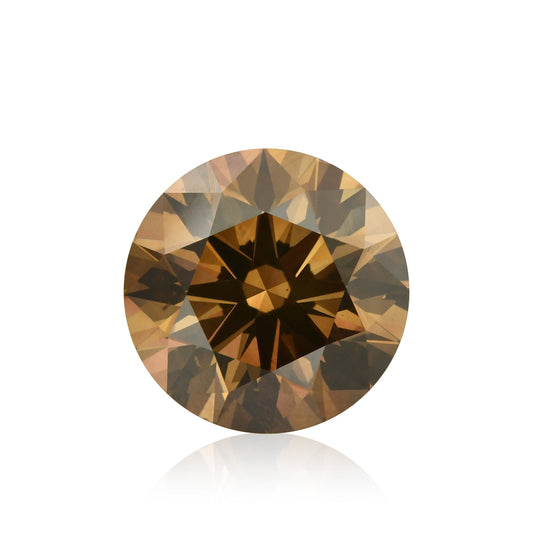 3,61 Karat Fancy Dark Orange Brown Round Diamond SI1 GIA