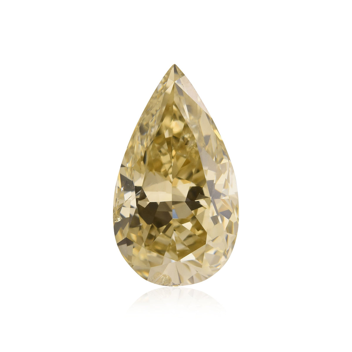 Birnenförmiger Diamant | 3,7 ct | Fancy Brownish Greenish Yellow | (SI2) | GIA | Ref 524116