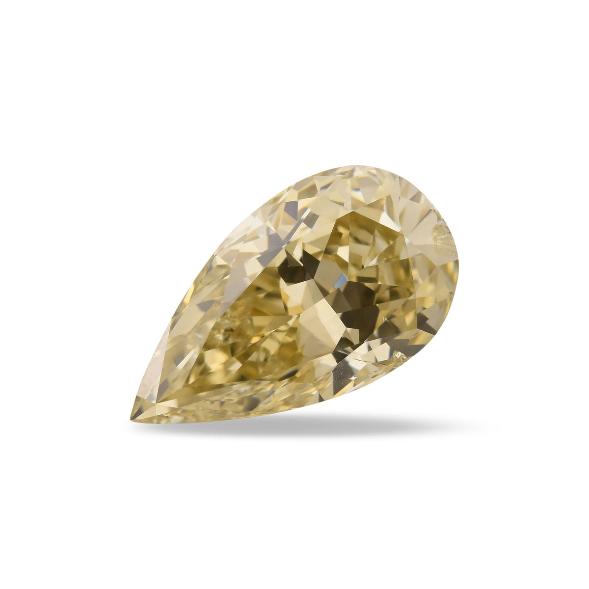Birnenförmiger Diamant | 3,7 ct | Fancy Brownish Greenish Yellow | (SI2) | GIA | Ref 524116